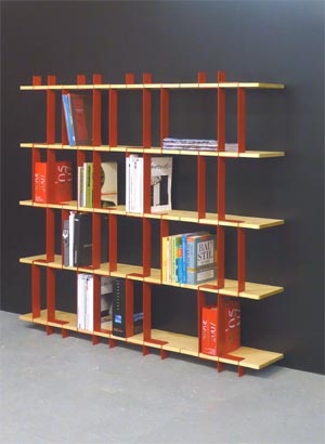 superform, regal, steckbares regal, b&uuml;cherst&uuml;tzen, metallb&uuml;gel, schreinerei wetzikon, uster, daniel hotz, michael sax