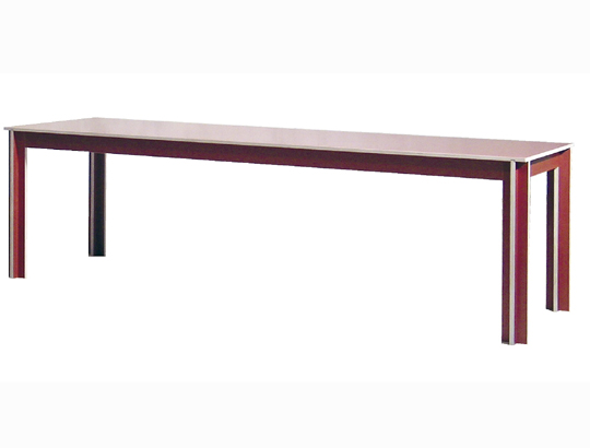 superform stecktisch, tisch phenolharz rot, sperrholz furniert, leichter tisch, uster, wetzikon